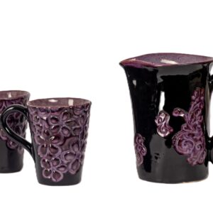 Tasse Set Schwarz-Violett
