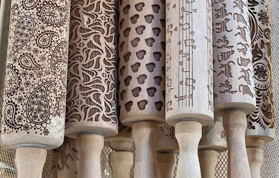 Gravierte Musterrollen im Offenen Atelier